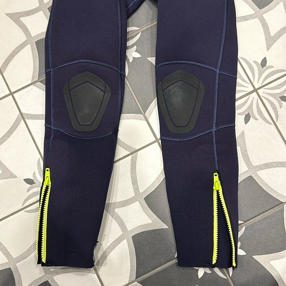 Kids' Surfing Wetsuit 4/3 Neoprene - 100 CW Blue Green - Picture 10 of 16